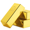 Icono de barras de oro