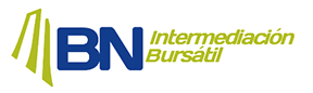 Logotipo de BN Intermediación Bursátil con texto en azul y verde junto al ícono institucional del Banco Nacional de Costa Rica.